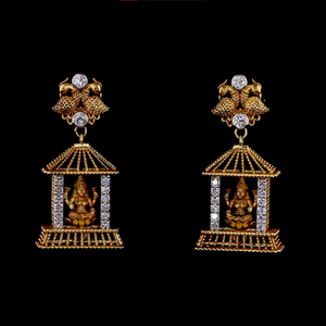 Pendientes de Novia con Diamante Brillante Redondo Cultivado en Laboratorio | Joyería de Boda Antigua - Product Image 1