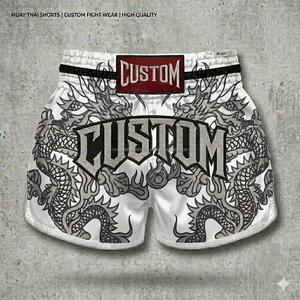 Professional Muay <b>Thai</b> <b>Shorts</b> Embroidered Satin <b>Thai</b> Boxing Training <b>Shorts</b> Quick Dry Lightweight Fighter <b>Shorts</b> - Product Image 1