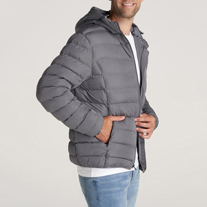 Men Hooded Puffer <b>zip</b> <b>up</b> <b>Jacket</b> for man Winter Warm Quilted Down Coat Insulated <b>Zip</b> <b>Up</b> Outerwear Windproof Custom Logo Available - Product Image 2