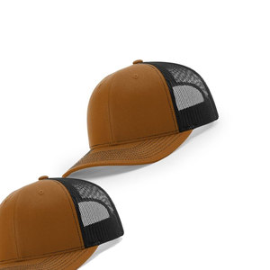 Gorra Trucker Dorada Mostaza con Logotipo Personalizado, Malla Negra Trasera, Cierre Ajustable, Venta al por Mayor, Gorra de Béisbol Deportiva Amarilla de 5 Paneles para Hombre y Mujer - Product Image 5