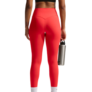 Women's Red High Waist Yoga <b>Leggings</b> Casual Knee-Length Breathable Knitted Stretch Gym Fitness Running Workout Moisture Wicking - Product Image 2