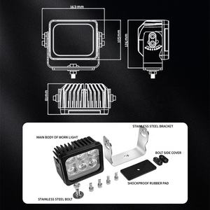 Nouvelle lampe de travail LED blanche de haute qualité DC10-60V pour bulldozer, ECE EMC R10, bateau, VTT, UTV, machine forestière, 5,5 pouces, agriculture, IP69K, 24V - Product Image 5