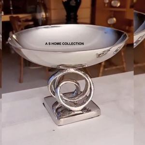 Tazón de plata hecho a mano con niquelado brillante 2025, decoración de Metal para el hogar, oficina, cocina, Frutero de diseñador de Metal de alta calidad - Product Image 1