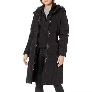 Veste longue matelassée d'hiver pour femme, épaisseur moyenne, doublure en polyester, vêtement d'extérieur - Product Image 2