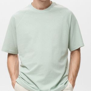 Camiseta Deportiva Extra Grande Personalizada para Hombre, 100% Algodón, Verano, Alta Calidad, Secado Rápido, Transpirable, Manga Corta, Logotipo Personalizado, Gimnasio - Product Image 3