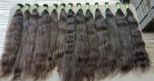 Venta caliente de lujo de cabello indio 100% solo donante negro Remy sedoso y brillante paquetes de cabello a granel - Product Image 4