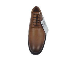 Zapatos Oxford de vestir para hombre, color marrón, de piel de oveja, con cordones, punta en pico, para oficina, carrera profesional, color sólido, suela de goma, para todas las estaciones. - Product Image 2
