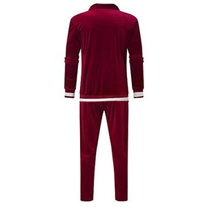 ชุดวอร์มผู้ชายแบบสลิมฟิต เสื้อแจ็คเก็ต กางเกงขายาว ชุดกีฬา ดีไซน์แบบปะติดปะต่อ รับผลิตแบบ OEM แบรนด์ส่วนตัว - Product Image 6