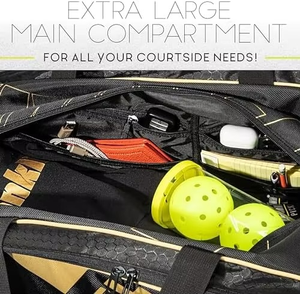 Sac à dos de pickleball tendance avec logo personnalisé, cadre externe, 600D, grande capacité, compartiment à chaussures, haute qualité, 30-40L - Product Image 5