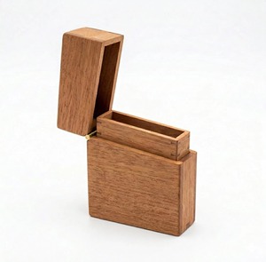 Premium Stainless Steel & Wooden Cigar Case Handmade Portable Storage <b>Box</b> with Smooth Finish for Travel Humidor Gift Use - Product Image 6