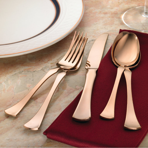 Ensemble de couverts élégants en acier inoxydable finition miroir avec cuillère, fourchette et couteau pour mariage, fête, hôtel, restaurant, à prix avantageux - Product Image 1