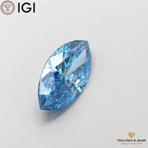 Diamante Cultivado en Laboratorio CVD, Corte Marquesa, Color Azul Intenso, Claridad VS2, Grado Alto, 1.00 Quilates, con Certificado IGI - Product Image 3