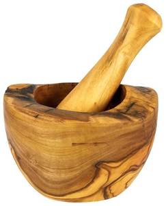 Premium Wooden Mortar And Pestle Set Handmade Solid Wood Spice <b>Grinder</b> For Kitchen <b>Herbs</b> And Masala Preparation - Product Image 6