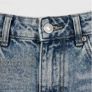 Jupe mini en jean taille haute pour femme, déchirée, boutonnée sur le devant, style crayon, décontractée, toutes saisons - Product Image 4