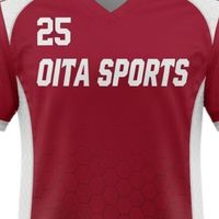 Maillot de lacrosse rouge unisexe en polyester, coupe athlétique, vêtements de sport performants pour les entraînements et les matchs d'équipe