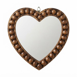 <b>Round</b> Wooden Beaded <b>Wall</b> <b>Mirror</b> Rustic Farmhouse Decorative <b>Mirror</b> for Bedroom Living Room Entryway from India - Product Image 4