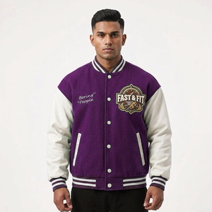 Blouson universitaire de baseball unisexe en toile 100 % coton coupe-vent pour l'hiver, modèle 2026, le plus vendu, haute qualité, personnalisable - Product Image 1