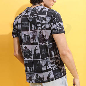 T-shirts pour hommes en coton 100% uni, coupe slim, impression personnalisée, vente en gros, marque pour hommes - Product Image 5