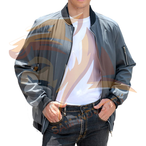 Custom Logo Embroidered Streetwear Satin Varsity Jackets for Men <b>Stand</b> Collar Outerwear Winter Polyester Satin Bomber Jackets - Product Image 4