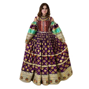 Unique Dress Antique Afghani Vintage Kuchi Dress Banjara Hand Embroidery <b>Sequined</b> Lace Washable Afghani Kuchi Dress - Product Image 2