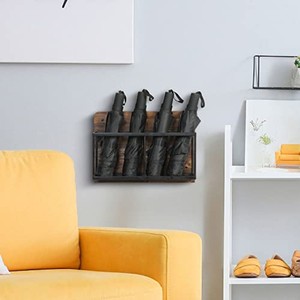 Industrial Pine Wood Umbrella <b>Stand</b> Distressed Black Wholesale | Handcrafted - Product Image 5