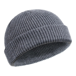 Bonnet tricoté unisexe en acrylique 100% couleur unie, décontracté, pour l'hiver, pour adultes, 56-58CM, vert, vente en gros 2026, ODM OEM - Product Image 4