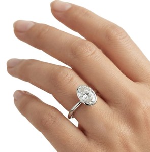Bague de fiançailles et de mariage en or massif 10K 14K 18K avec diamant ovale de 0,3 carat cultivé en laboratoire, coupe ovale, DEF-VS - Product Image 6