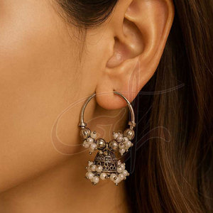 Best Quality <b>Light</b> Weight Trendy Gold Plated Wedding Stainless Steel Earrings New Design Wholesale Price Women's - Product Image 4