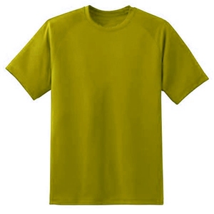 T-shirt uni à col rond pour homme en polyester/coton, respirant, écologique, décontracté, confortable, à porter au quotidien - Product Image 3