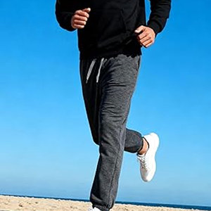 Men's Canvas Fleece Elastic Bottom Sweatpants Sherpa Lined Joggers Winter Warm Pockets Comfortable Casual Lounge <b>Pants</b> - Product Image 6