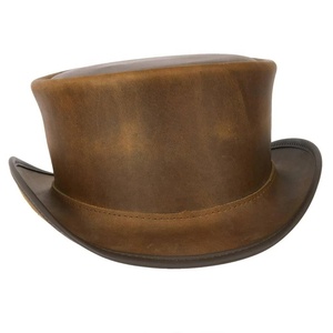 Sombrero de Copa Marrón de Gamuza, Accesorio de Disfraz Unisex para Fiestas, Uso en las Cuatro Estaciones, AFSAR SPORTS SQ-4035 Character - Product Image 5