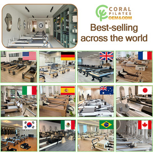 Torre de Pilates Profesional Comercial con Medio Trapecio, Reformer de Pilates de Madera de Roble Duradero con Medio Trapecio, Capacidad de 220 kg - Product Image 4