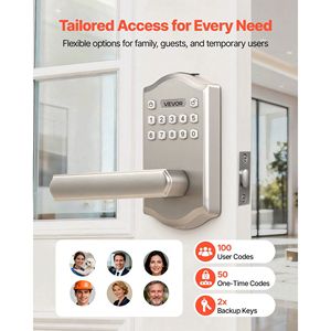 Maniglia per Serratura Elettronica Personalizzabile con Tastierino, Chiusura Automatica, Funzioni Smart e Codici Utente Personalizzabili - Product Image 2