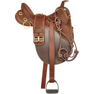 Silla de Montar para Caballo de Cuero Genuino Negro con Diseño Grabado Personalizado, Suave y Cómoda, Absorbente de Sudor e Impermeable - Product Image 3