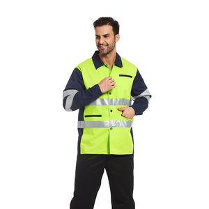 Chemises de travail de sécurité réfléchissantes à manches longues, haute visibilité, OEM, séchage rapide, pour la construction, la sécurité, les travaux industriels, uniforme de travail - Product Image 3