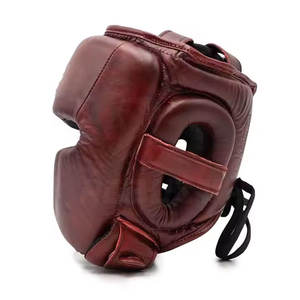 อุปกรณ์ป้องกันศีรษะหนังแบบเต็มหน้า พร้อมระบบปรับระดับได้ ระบายอากาศได้ดี สำหรับการชกมวยและการฝึกซ้อมศิลปะการต่อสู้ - Product Image 4