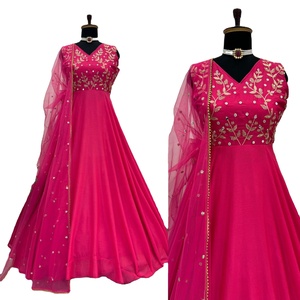 Salwar Kameez pour mariage et fêtes, magnifique, style traditionnel, embossé, séchage rapide, prêt à porter, toutes saisons, coupe classique - Product Image 1