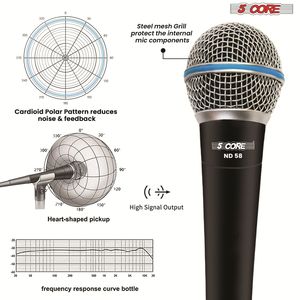 Microfono Dinamico Professionale con Cavo per Karaoke e Canto XLR - Product Image 2