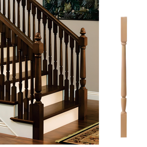 Balaustre de Madera Maciza para Escaleras, 34 Pulgadas, Mástil de Roble Blanco, Tamaño Personalizado, OEM ODM, Diseño para Villa y Casa de Campo, Resistente al Óxido, Piezas para Escaleras - Product Image 5