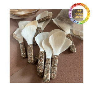 Cuchara de Nácar de Lujo Moderna Premium, Hecha a Mano, Ecológica, para Restaurantes de Alta Cocina y Hostelería, 99 Oro - Product Image 3