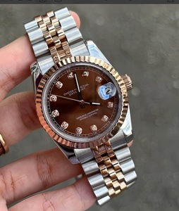 Reloj Dayjust con Logotipo S, Movimiento Seiko NH35, Dos Tonos, Plata y Oro Rosa, Pedrería, Jubilee, Personalizado, 39mm, 36mm, 41mm, Movimiento NH35, Dial MOD - Product Image 1