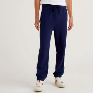 HILTON ENTERPRISES <b>Men's</b> <b>Navy</b> Blue Sweatpants 100% Cotton Fleece Thickness High Elastic Waist Drawstring Closure Casual <b>Joggers</b> - Product Image 3