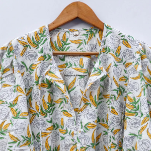 Beautiful floral Cotton Block Printed dress Dress For Casual wear Hand Block Printed Dress - Product Image 4