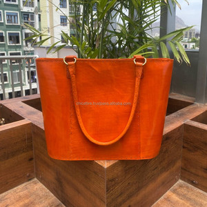 Nuevo bolso de mano de cuero personalizado para mujer, bolso de lujo de cuero Crazy Horse genuino hecho a mano, bolso de hombro con bolsillo y cremallera - Product Image 4