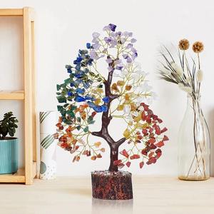 Árbol de Cristal de los Siete Chakras Hecho a Mano, Árbol del Dinero de Piedras Preciosas Naturales, Feng Shui, Bonsái Curativo, Reiki, Meditación, Decoración para el Hogar, Aameena - Product Image 4