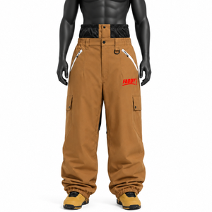 Pantalon de snowboard ample pour homme de haute qualité, imperméable, coupe-vent, pantalon de ski surdimensionné, coupe ample, pour sports d'hiver en plein air, cargo - Product Image 1