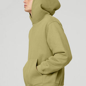 Sweat-shirt à capuche en coton personnalisé pour homme, streetwear, vert olive, pull-over, fabricant OEM, usine de Sialkot, sweat-shirt à capuche décontracté surdimensionné - Product Image 3
