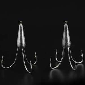Hameçon triple en acier à haute teneur en carbone avec lest plombé - Polyvalent pour la pêche en eau douce et en eau salée par zuol - Product Image 1