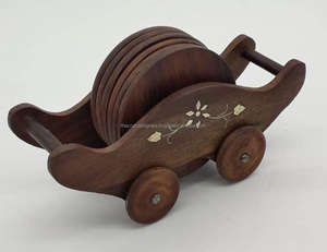 Sous-verres en bois de haute qualité avec support Table napperon décoratif sous-verres en gros ensemble pour hôtel et restaurants - Product Image 5