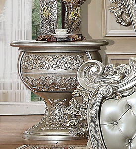 Ensemble de meubles de chambre à coucher en argent sculpté luxueux, magnifique ensemble de meubles de chambre à coucher avec couronne en argent, chambre à coucher en argent sculpté ultra luxueuse - Product Image 6